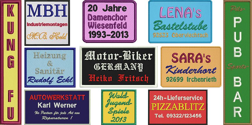 Beispiel benutzerdefinierte Schriftabzeichen
