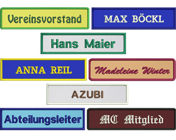 Beispiel einzeilige Schriftabzeichen